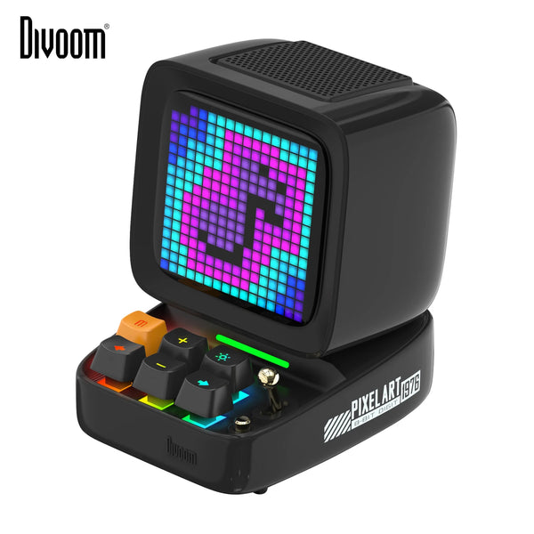 Ditoo Pixel Art Bluetooth Speaker Wireless 15W Output Power Gaming Room Setup with 16X16 LED App Controlled Front Screen